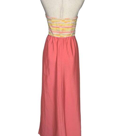 Anthropologie Hutch Coral Strapless Maxi Dress| Size 4 - Picture 8 of 11